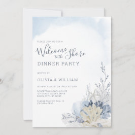 Invitación Watercolor Beach Welcome to the Shore Dinner