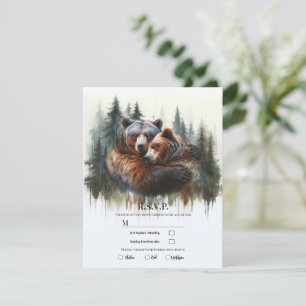 Invitación Watercolor Bears RSVP