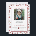 Invitación Watercolor Berry Sweet Chica Birthday Party<br><div class="desc">Bienvenidos a una fiesta especial de cumpleaños para un chica dulce de berry, que incluye una niña recién salida del parche de fresa lista para una celebración. Perfecto para edades de entre 1 y 5 años. ¡Un delicioso rosa y rojo! cumpleaños de chica. Patrón de fresa roja en la espalda....</div>