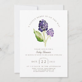 Invitación Watercolor Blackberry Duo | Berry Baby Shower