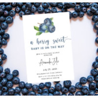 Watercolor Blueberry Baby Shower