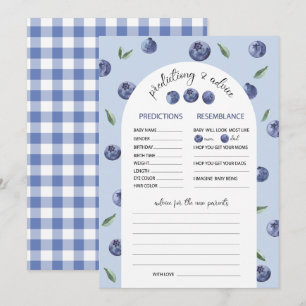Invitación Watercolor Blueberry Predictiong Baby Show