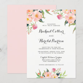 Invitación Watercolor boda Jardín Botánico Floral