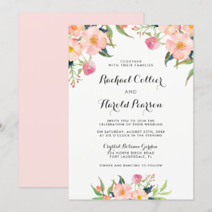 Invitación Watercolor boda Jardín Botánico Floral
