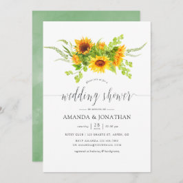 Invitación Watercolor Bohemian Sunflower Weddadora
