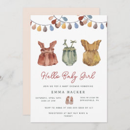 Invitación Watercolor Boho Baby Shower