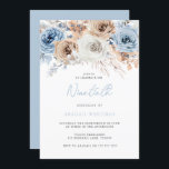 Invitación Watercolor Boho Blue Floral 90th Birthday Party<br><div class="desc">Watercolor Boho Blue Floral 90th Birthday Party Invitation Ver colección de coincidencias en Nicho y Nest Store</div>