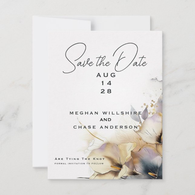 Invitación Watercolor Boho Calla Lily Floral (Anverso)