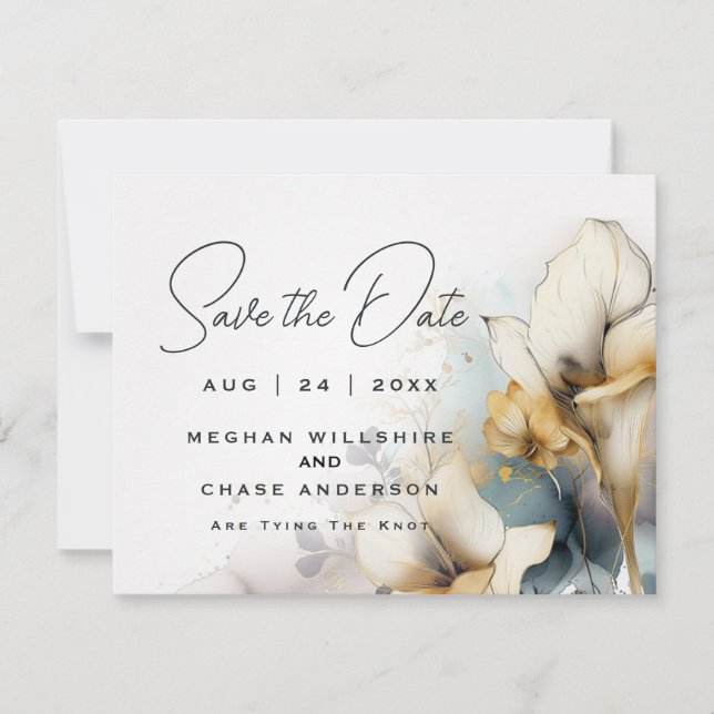 Invitación Watercolor Boho Calla Lily Floral (Anverso)