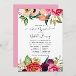 Invitación Watercolor Boho Floral Baby Shower por correo