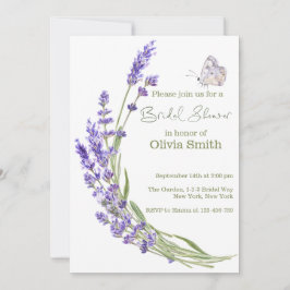 Invitación Watercolor Boho Lavender Bridal Shower