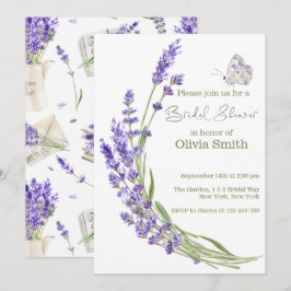 Invitación Watercolor Boho Lavender Bridal Shower
