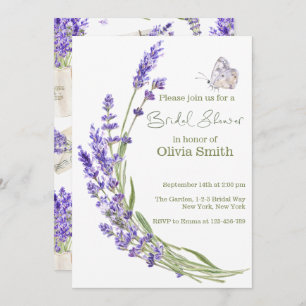 Invitación Watercolor Boho Lavender Bridal Shower