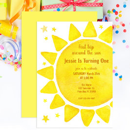 Invitación Watercolor Boho Napkins 1er cumpleaños - Primer vi