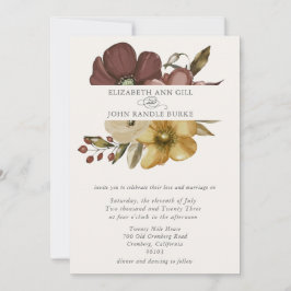 Invitación Watercolor Boho Neutral Wedding 