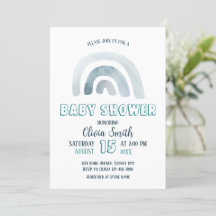 Watercolor Boho Rainbow Baby Shower