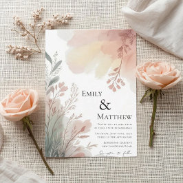 Invitación Watercolor Botanical Wedding Invitation