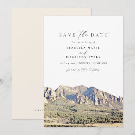 Invitación Watercolor Boulder Colorado Travel Save the Date