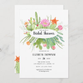 Invitación Watercolor Cactus Bridal Shower