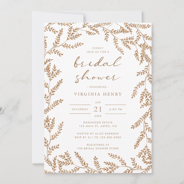 Invitación Watercolor Caída Ducha Británica (Anverso)
