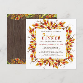Invitación Watercolor Caída Floral Friendding Cena
