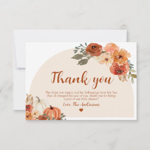 Invitación Watercolor Caída Pequeña Calabaza Otoño Baby Showe