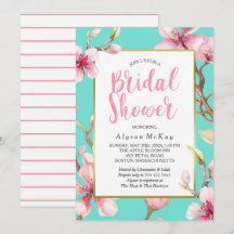 Watercolor Cerezo Blossom Bridal Shower