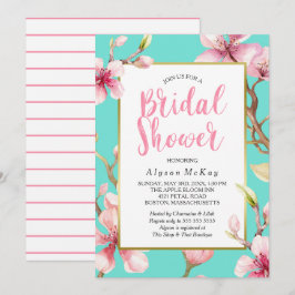 Invitación Watercolor Cerezo Blossom Bridal Shower