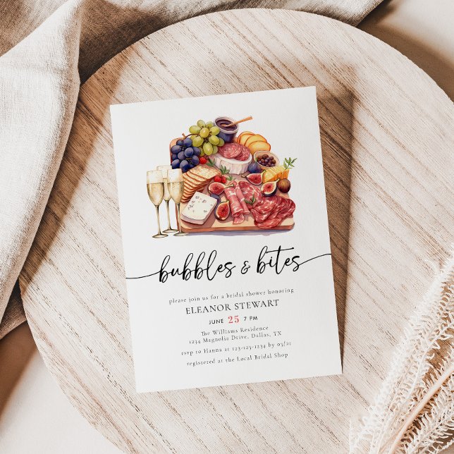 Invitación Watercolor Charcuterie Board Bridal Shower (Subido por el creador)