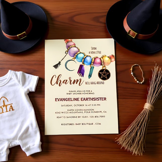 Invitación Watercolor Charm Bracelet Pagan Babyshower (Subido por el creador)
