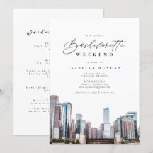 Watercolor Chicago Bachelorette Itinerary y