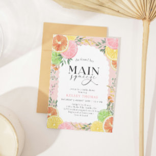 Invitación Watercolor Citrus Principal Squeeze Bridal Shower
