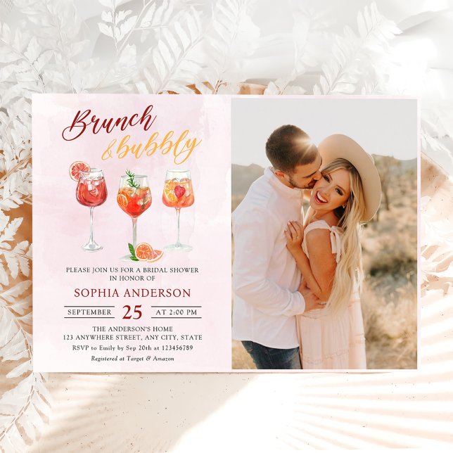 Invitación Watercolor Cocktail Fiesta Bridal Shower (Subido por el creador)