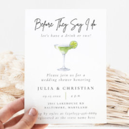 Invitación Watercolor Cocktail Fiesta Margarita Wedding Showe