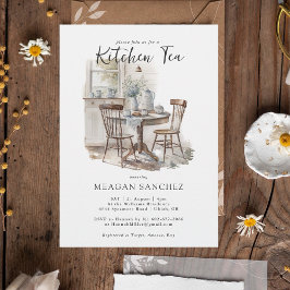 Invitación Watercolor Country Kitchen Tea Bridal Shower