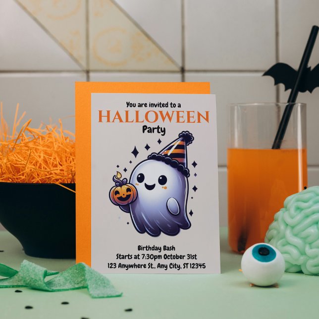 Invitación Watercolor Cute Halloween (Subido por el creador)