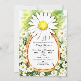 Invitación Watercolor Daisy Baby Shower