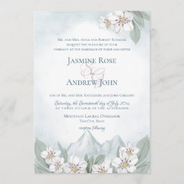 Invitación Watercolor de Boda de Mountain Laurel