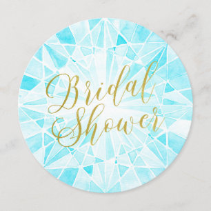 Invitación Watercolor Diamond Bridal Shower