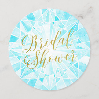 Invitación Watercolor Diamond Bridal Shower