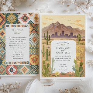 Invitación Watercolor El Paso Texas Boda