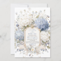 Watercolor Elegant Something Blue Bridal Shower