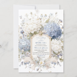 Invitación Watercolor Elegant Something Blue Bridal Shower