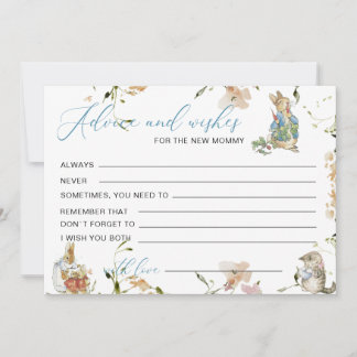 Invitación Watercolor Elegant wildflowerPeter Rabbit baby sho