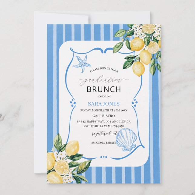Invitación Watercolor Elegant Wildflowers graduatioInvitation (Anverso)