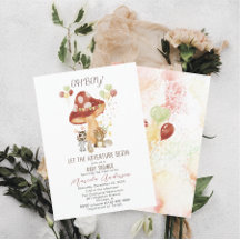 Watercolor Elegante Woodland Fiesta Baby Shower