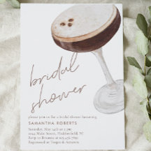 Watercolor Espresso Martini Bridal Shower