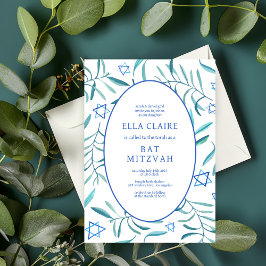 Invitación Watercolor Estrella Botánica de David Bar Bat Mitz