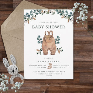 Invitación Watercolor Eucalyptus Boho Baby Shower