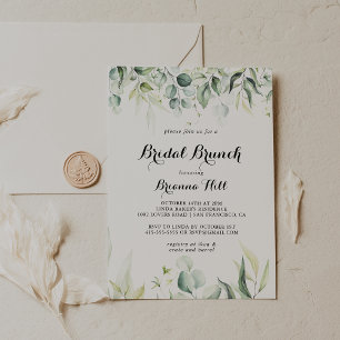 Invitación Watercolor Eucalyptus Bridal Brunch Bridal Bridal 